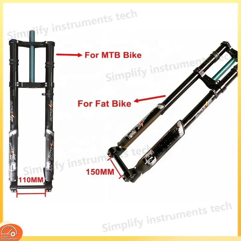 Mtb Fork Air - โช้คอัพหน้าแบบลมสำหรับจักรยานยางอ้วนขนาด 20x4 นิ้ว สำหรับจักรยานไฟฟ้า MTB และจักรยานดาวน์ฮิลล์