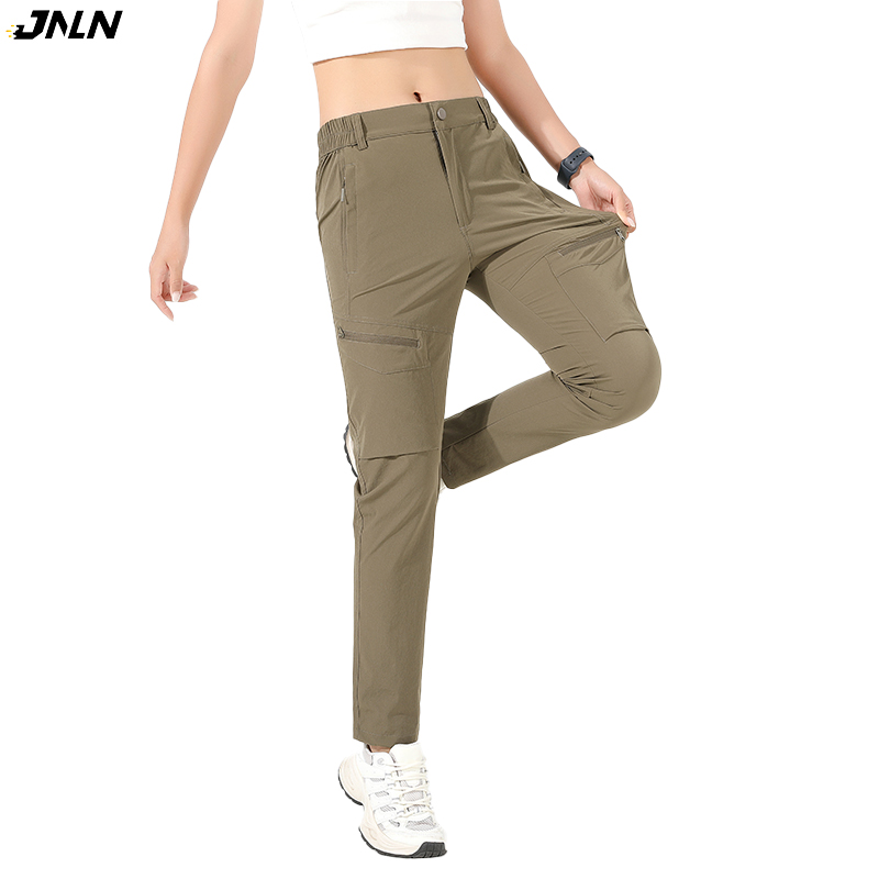 Mountain Biking Pants Women - กางเกงเดินป่า JNLN สำหรับผู้หญิง ผ้ายืด 4 ทิศทาง