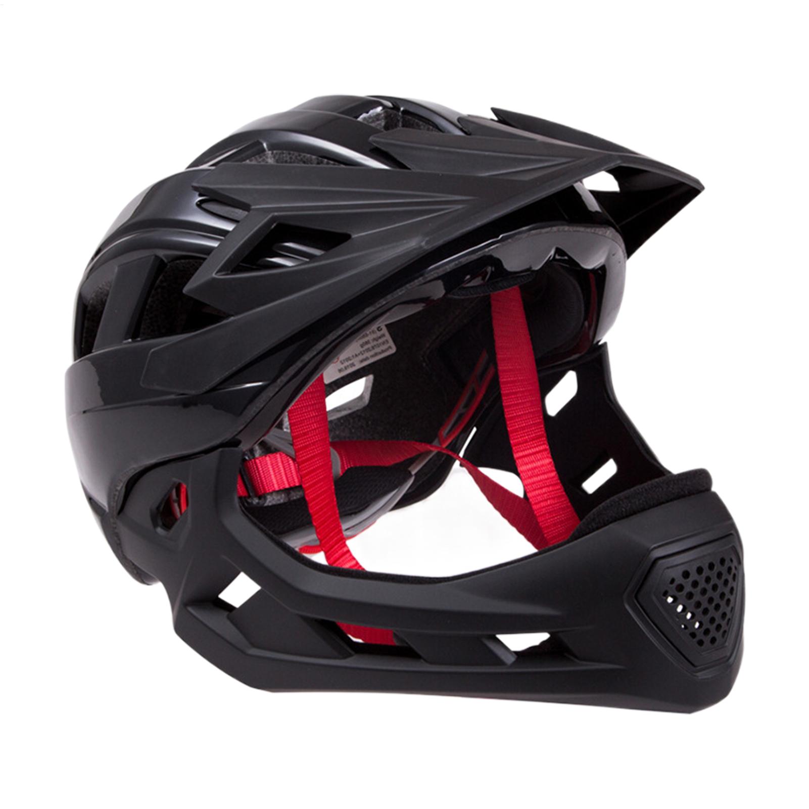 Mountain Biking Helmet Kids - หมวกกันน็อคแบบเต็มหน้าสำหรับเด็ก พร้อมที่ปิดคางแบบถอดได้ อุปกรณ์ป้องกันใบหน้าแบบเต็มหน้า สำหรับปั่นจักรยานบนภูเขาและถนน สำหรับเด็กหญิง เด็กชาย