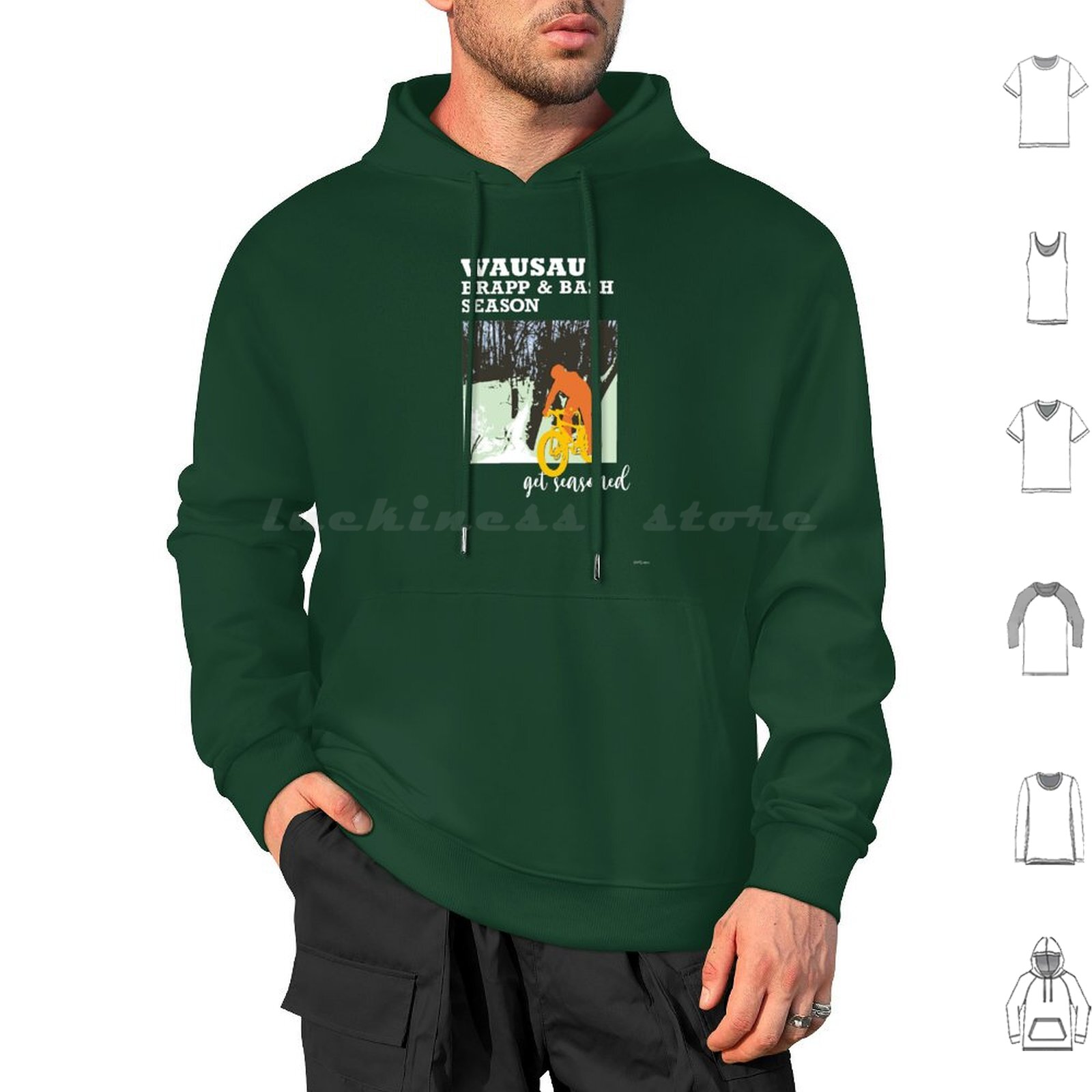 Mountain Biking Wisconsin - เสื้อฮู้ดแขนยาว Wausau : Brapp & Bash