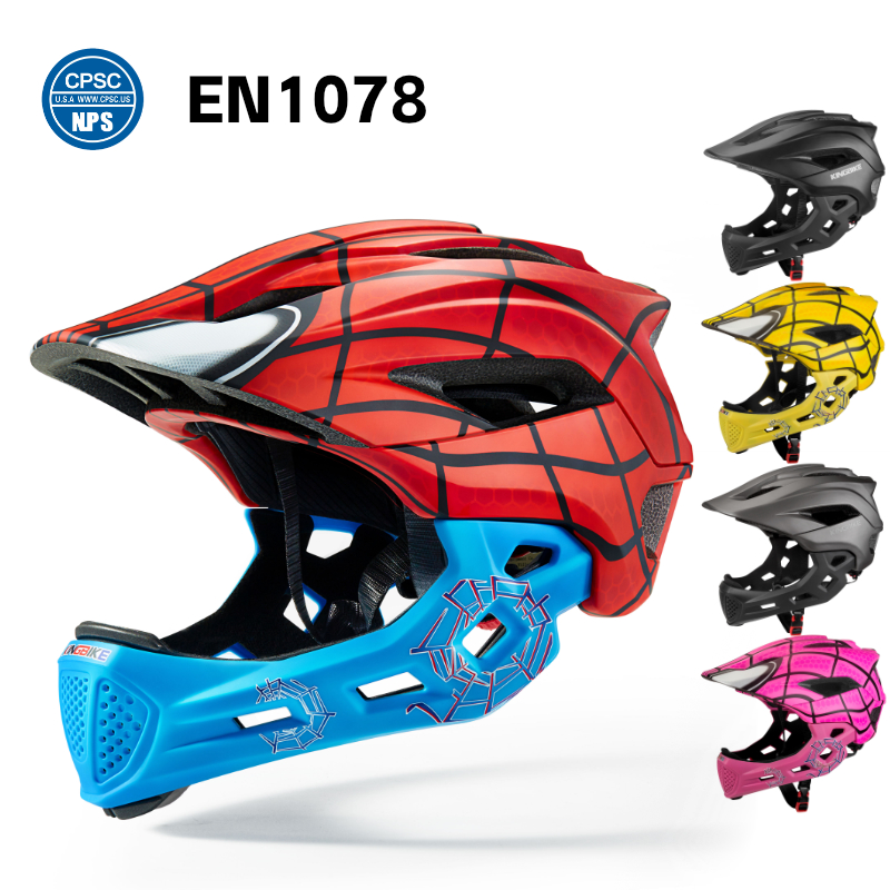 Mountain Biking Helmet Kids - หมวกกันน็อคจักรยานเสือภูเขาสำหรับเด็ก BATFOX แบบเต็มใบ ได้รับมาตรฐาน EN1078 ถอดประกอบได้