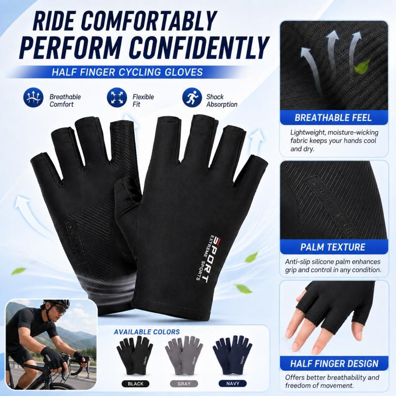 ถุงมือปั่นจักรยานแบบครึ่งนิ้วส - Mountain Biking Gloves Mens บทวิจารณ์และราคา