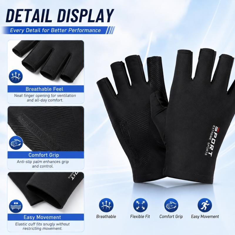 ถุงมือปั่นจักรยานแบบครึ่งนิ้วส - Mountain Biking Gloves Mens บทวิจารณ์และราคา