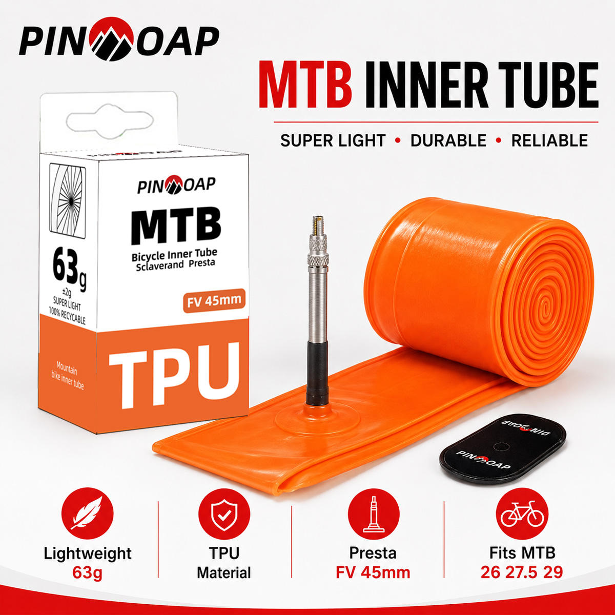 PINMOAP ยางในจักรยานเสือภูเขา  - Mountain Biking Tube บทวิจารณ์และราคา