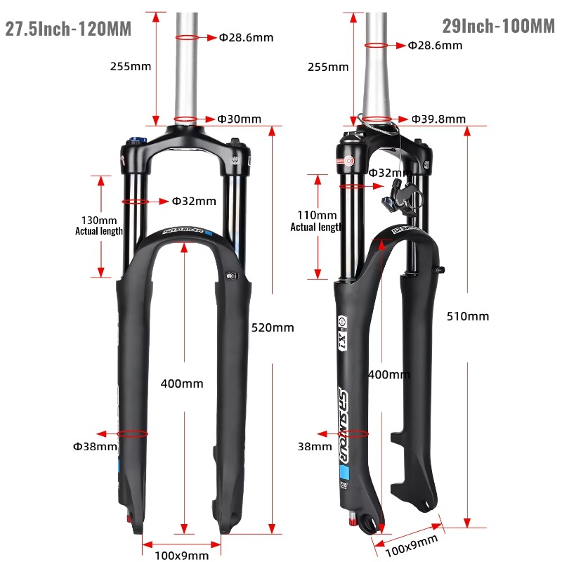 โช้คอัพหน้า SR SUNTOUR X1 MTB  - Mtb Fork Air บทวิจารณ์และราคา